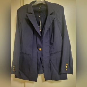 Lane Bryant-Bryant Blazer Stretch Navy Blue Blazer Size 20